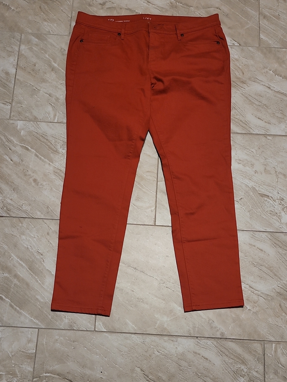 LOFT Rust-Toned Cropped Jeans